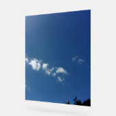 Acryl Teken ontwerp stijl blauwe lucht Bord (Hoek)