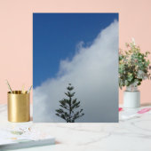 Acryl Teken ontwerp stijl blauwe lucht Bord (Huwelijk)