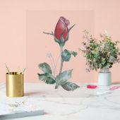 Acryl Teken ROOS BUD DESIGN STIJL Bord (Huwelijk)