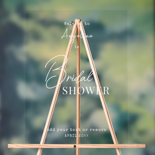 Acryl teken voor bruid douche. acryl bord (Neutraal)