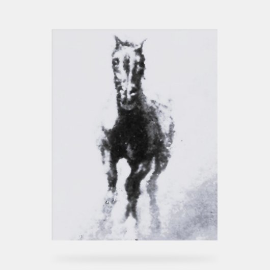 Acryl Teken wilde paard stijl en ontwerp Bord (Voorkant)