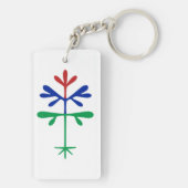 Acryl Tri-color Sapling Sleutelhanger (achterkant)