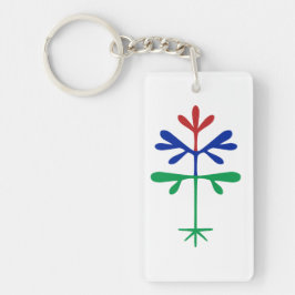 Acryl Tri-color Sapling Sleutelhanger
