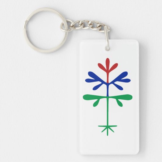 Acryl Tri-color Sapling Sleutelhanger (Voorkant)