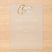 Acryl trouwring Spaans Acryl Uitnodigingen (Voorkant)