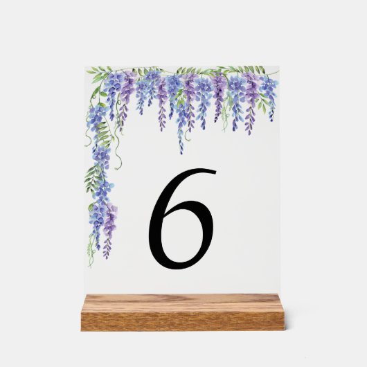 Acryl Trouwtafel Bloemen Teken Bord (Voorkant)