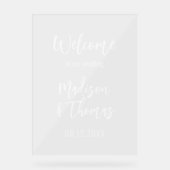 Acryl trouwteken | Welkom Trouwbord Acryl Bord (Voorkant)