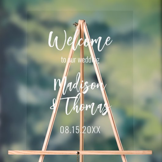 Acryl trouwteken | Welkom Trouwbord Acryl Bord (Neutraal)