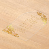 Acryl Trouwuitnodigingen Gouden Kant Tekst Elegant Acryl Uitnodigingen (Laagn)