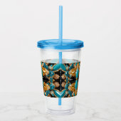 Acryl Tumbler met Bahamas Kleuren Ontwerp Acryl Drinkbeker (Rechts)