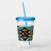 Acryl Tumbler met Bahamas Kleuren Ontwerp Acryl Drinkbeker (Links)