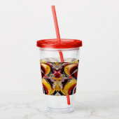 Acryl Tumbler met Belgisch Kleuren Ontwerp Acryl Drinkbeker (Links)