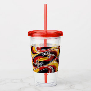 Acryl Tumbler met Belgisch Kleuren Ontwerp Acryl Drinkbeker