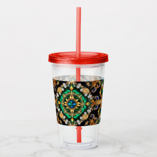 Acryl Tumbler met Braziliaanse kleuren Design Drinkbeker