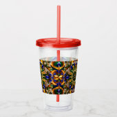 Acryl Tumbler met Brazilië Kleuren Ontwerp Acryl Drinkbeker (Rechts)