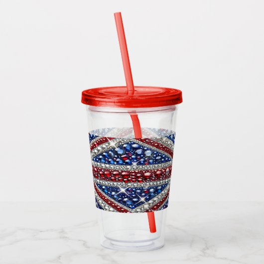 Acryl Tumbler met Brits Kleuren Design Acryl Drinkbeker (Links)