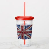 Acryl Tumbler met Brits Kleuren Design Acryl Drinkbeker (Voorkant)