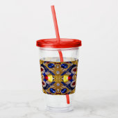 Acryl Tumbler met Colombia Kleuren Ontwerp Acryl Drinkbeker (Links)