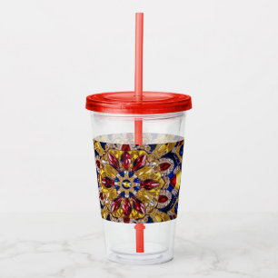 Acryl Tumbler met Colombia Kleuren Ontwerp Drinkbeker