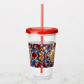 Acryl Tumbler met Colombiaanse kleuren Design Acryl Drinkbeker (Rechts)