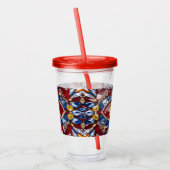 Acryl Tumbler met Colombiaanse kleuren Design Acryl Drinkbeker (Links)