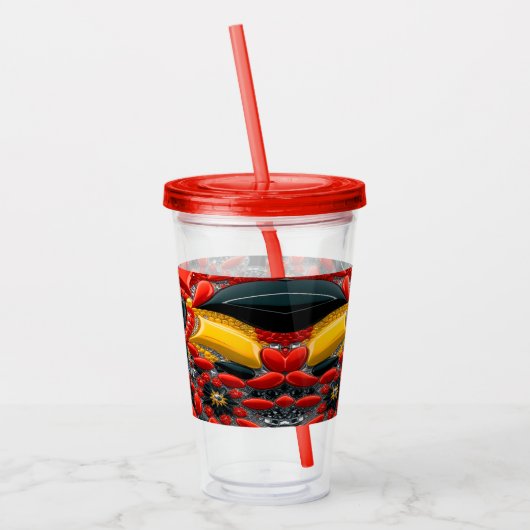 Acryl Tumbler met Duitsland Kleuren Ontwerp Acryl Drinkbeker (Links)