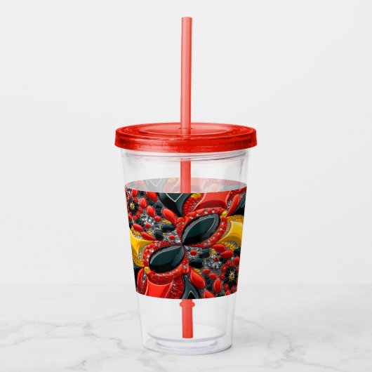 Acryl Tumbler met Duitsland Kleuren Ontwerp Acryl Drinkbeker (Voorkant)
