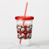 Acryl Tumbler met Engels Rozen Ontwerp Acryl Drinkbeker (Achterkant)