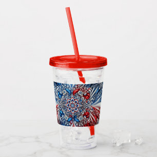 Acryl Tumbler met Franse kleuren Design Acryl Drinkbeker