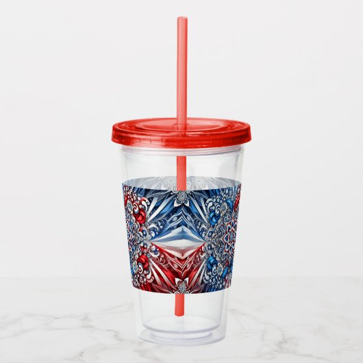 Acryl Tumbler met Franse kleuren Design Acryl Drinkbeker (Rechts)