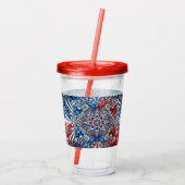 Acryl Tumbler met Franse kleuren Design Acryl Drinkbeker (Achterkant)