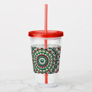 Acryl Tumbler met Italiaanse kleuren Design Acryl Drinkbeker