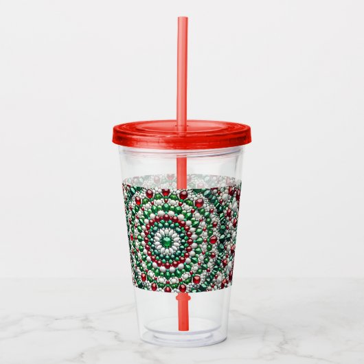 Acryl Tumbler met Italiaanse kleuren Design Acryl Drinkbeker (Voorkant)