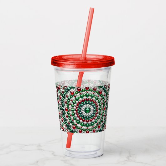 Acryl Tumbler met Italiaanse kleuren Design Acryl Drinkbeker (Achterkant)