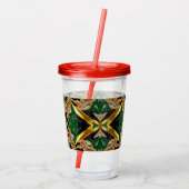 Acryl Tumbler met Jamaicaanse kleuren Design Acryl Drinkbeker (Achterkant)
