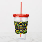 Acryl Tumbler met Jamaicaanse kleuren Design Acryl Drinkbeker (Rechts)