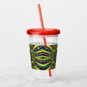 Acryl Tumbler met Jamaicaanse kleuren Design Acryl Drinkbeker (Links)