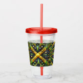 Acryl Tumbler met Jamaicaanse kleuren Design Acryl Drinkbeker (Voorkant)