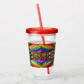 Acryl Tumbler met LGBTQ Kleuren Ontwerp Acryl Drinkbeker (Links)