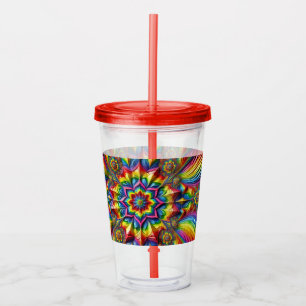 Acryl Tumbler met LGBTQ Kleuren Ontwerp Acryl Drinkbeker