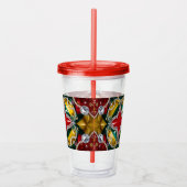 Acryl Tumbler met Los Angeles Kleuren Ontwerp Acryl Drinkbeker (Rechts)