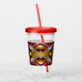 Acryl Tumbler met Los Angeles Kleuren Ontwerp Acryl Drinkbeker (Links)