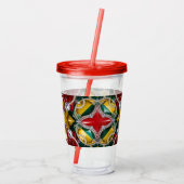 Acryl Tumbler met Los Angeles Kleuren Ontwerp Acryl Drinkbeker (Achterkant)