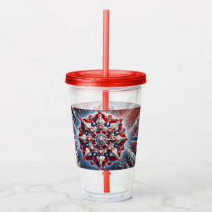 Acryl Tumbler met Noorse kleuren Design Acryl Drinkbeker