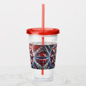 Acryl Tumbler met Noorse kleuren Design Drinkbeker (Rechts)