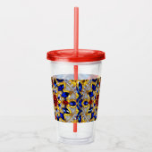 Acryl Tumbler met Roemeense kleuren Design Acryl Drinkbeker (Rechts)