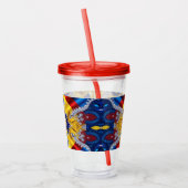 Acryl Tumbler met Roemeense kleuren Design Acryl Drinkbeker (Links)