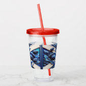 Acryl Tumbler met Schots Thistles Design Acryl Drinkbeker (Links)