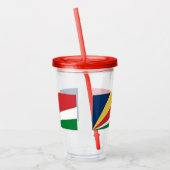 Acryl Tumbler met Seychellen Kleuren Ontwerp Acryl Drinkbeker (Links)