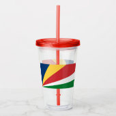 Acryl Tumbler met Seychellen Kleuren Ontwerp Acryl Drinkbeker (Voorkant)
